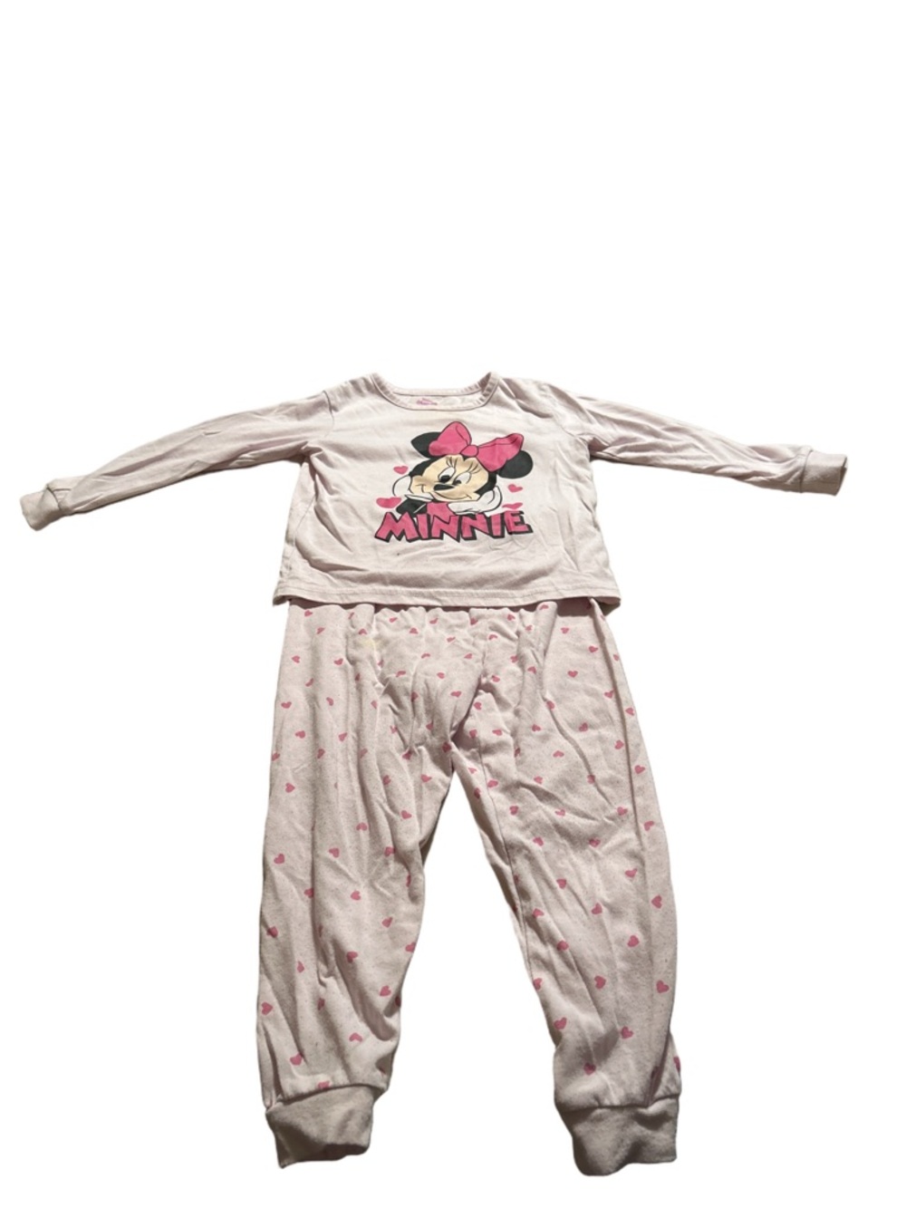 Free with any Purchase - Kids Pink Minnie Mouse Two-Piece Pyjama Set Size 4T